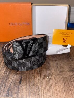 Louis Vuitton Damier Graphite LV Initiales Belt - Black/Gray